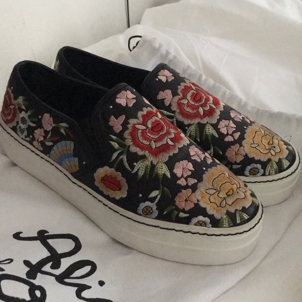 Alice + Olivia Embroidered Sneakers NEW WITH TAGS!